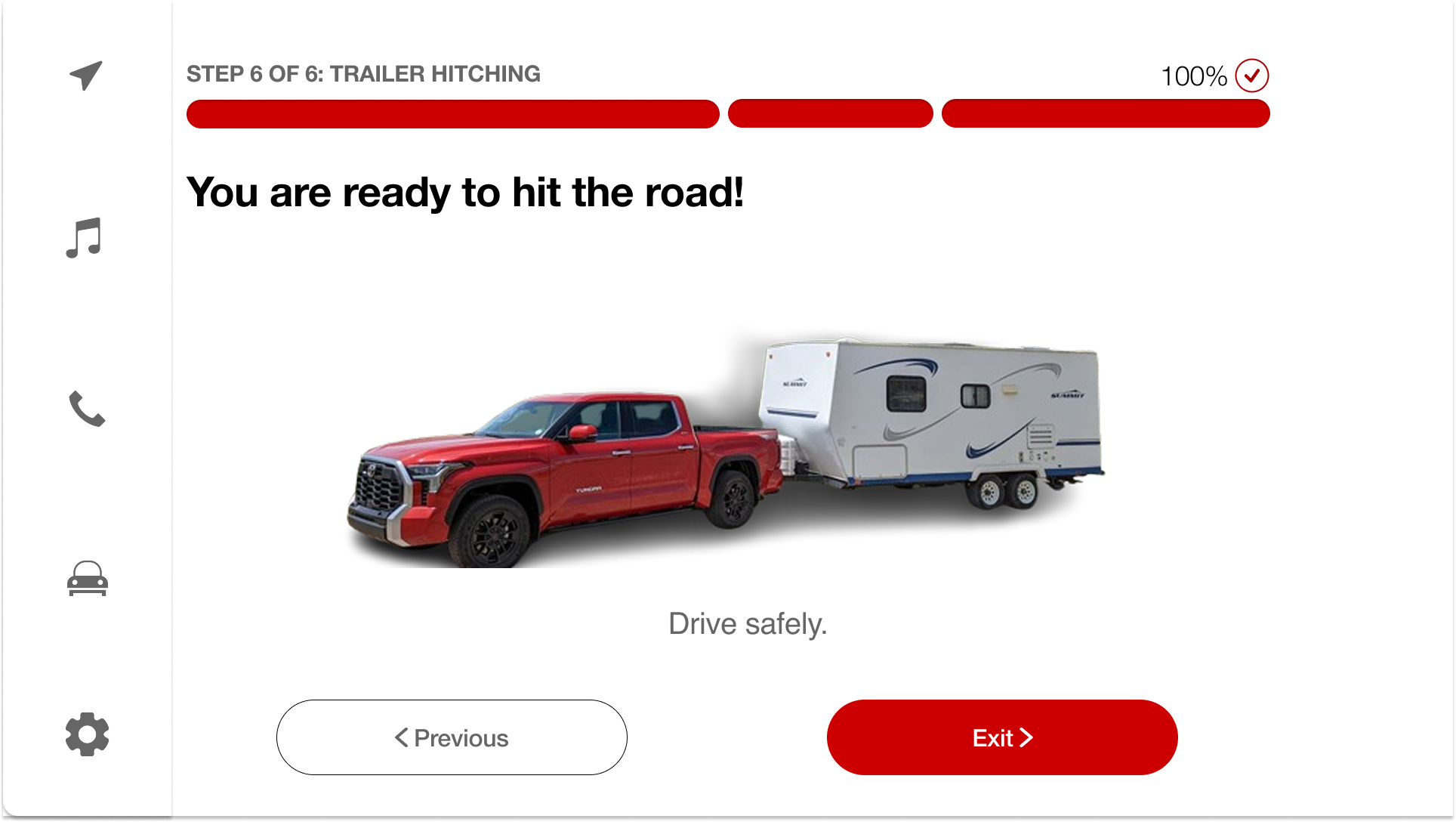 Infotainment screen