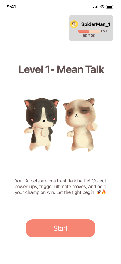 Mean Talk onboarding — Level 1 intro